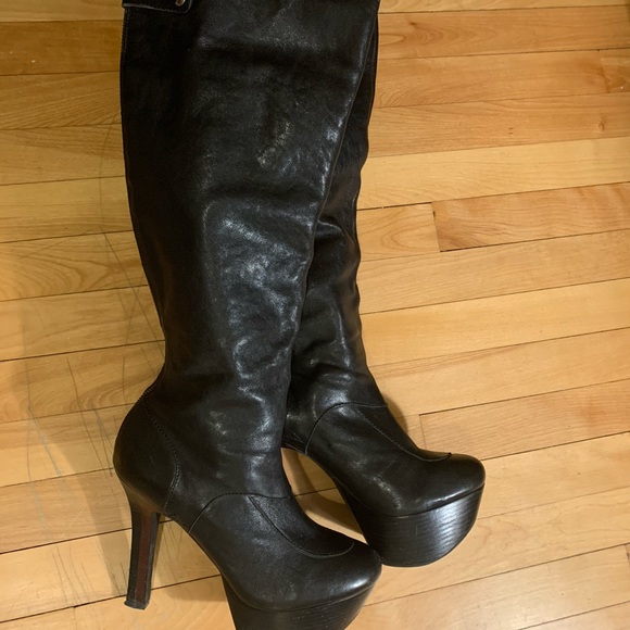 Jessica Simpson Tessie genuine leather knee-high platform boots - Picture 7 of 12